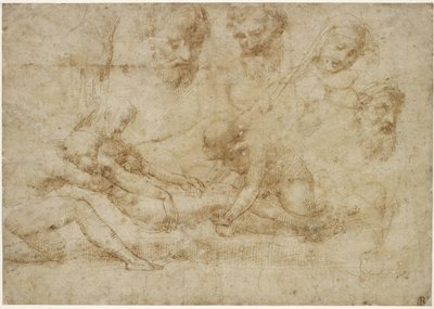 Studies voor een kruisafneming, WA1846.172 door Raffaello Sanzio Raphael